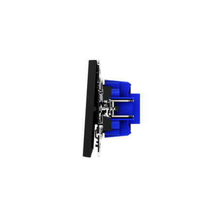 Перекрестный переключатель встраиваемый Voltum S70 одноклавишный 10А, (графит)