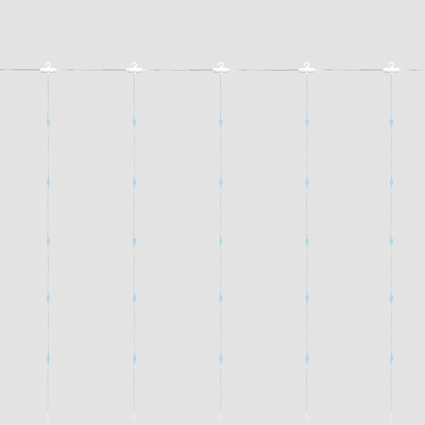 Светодиодная гирлянда Feron CL590 занавес 2*2м + 2м мультиколор USB, прозрачный шнур