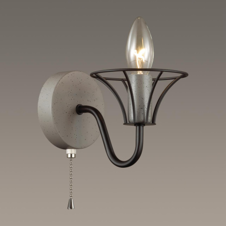 Бра с выкл.E14 1*60W 220V LAKE серый LUMION