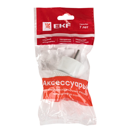 Адаптер-переходник б/з бел, 6А 250В PROxima EKF