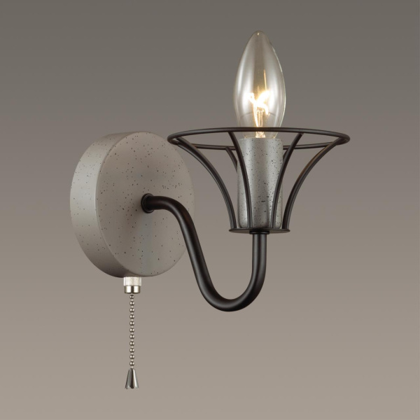 Бра с выкл.E14 1*60W 220V LAKE серый LUMION