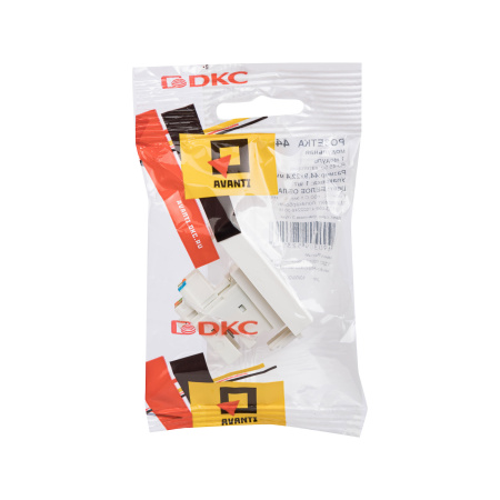 Компьютерная розетка RJ-45 модульная, кат.5е, "Avanti", "Белое облако", 1 модуль DKC Компьютерная розетка RJ-45 модульная, кат.5е, "Avanti", "Белое облако", 1 модуль DKC