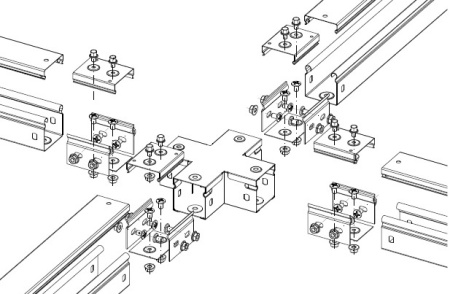 Ответвитель глухой горизонтальный Х-образный 50, цинк-ламельный DKC