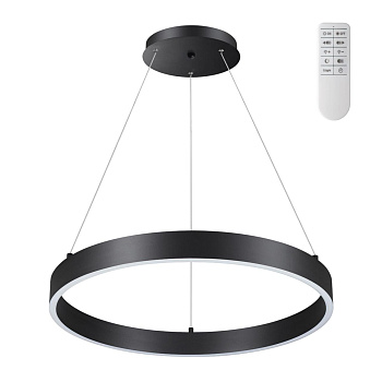 Св-к подвесной димм.,в комплекте пульт ДУ (2.4G) IP20 LED 3000К~6000К 50W 220V черный ITER NOVOTECH