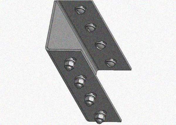 Соединитель стоек ССх4 УХЛ1, горячее цинкование, S4,0