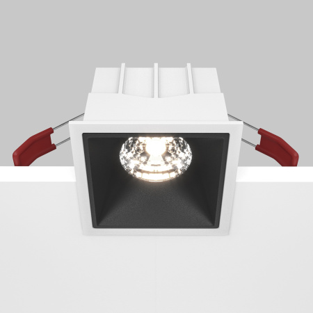 Встраиваемый светильник LED 15Вт Бело-черный IP20 Downlight DL043-01-15W4K-SQ-WB Technical Maytoni
