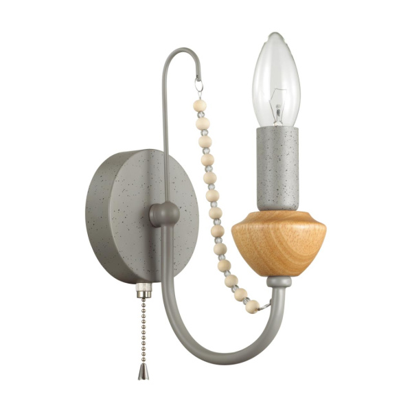 Бра с выкл.E14 1*60W 220V ZULA серый LUMION