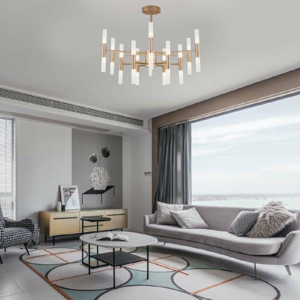 Умный потолочный светильник 24*G4 3Вт золотой IP20 Bastone (350 золото / белый) Bogate's