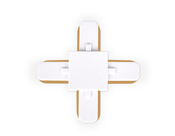 Коннектор X-образный однофазный для соединения трековых шинопроводов GL7082 WH белый Ambrella Light