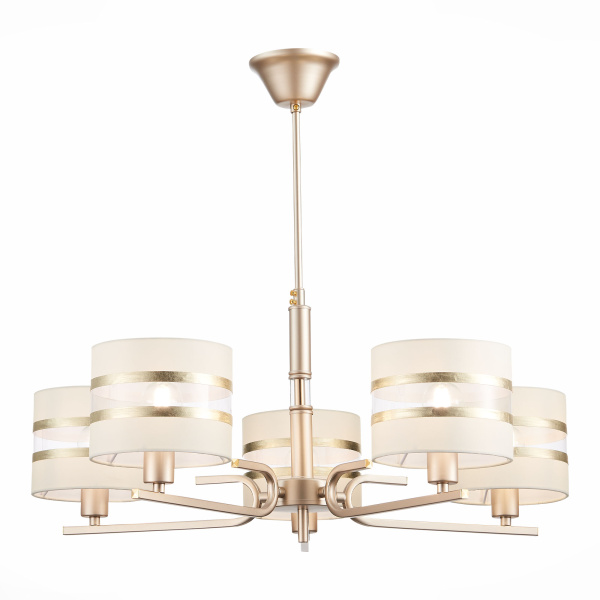 Светильник подвесной Шампань/Белый, Золотистый E14 5*40Вт SLE300203-05 EVOLUCE