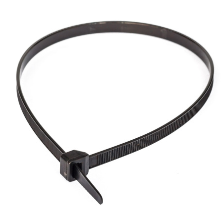 Хомут-стяжка кабельная нейлоновая 2,5х200 мм черная (100 шт/25000 шт уп/кор) Промрукав