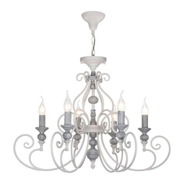 Люстра 6*E14 60Вт Белый IP20 Karina ARM631-PL-06-W Maytoni