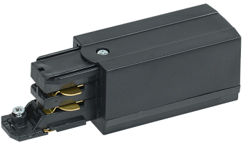 Кабельный ввод (подвод питания) левый для трехфазного осветительного шинопровода черный IEK