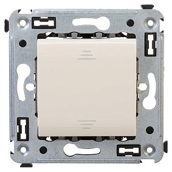 Переключатель одноклавишный в стену, "Avanti", "Ванильная дымка" DKC