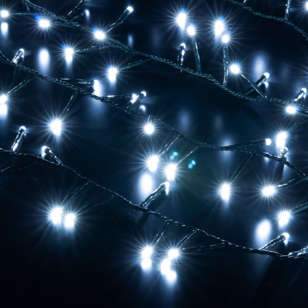 Гирлянда нить "Мишура" белый 5м IP20 (400-004 белый) Eurosvet