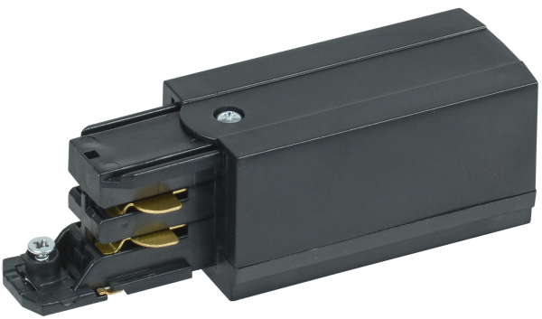 Кабельный ввод (подвод питания) левый для трехфазного осветительного шинопровода черный IEK