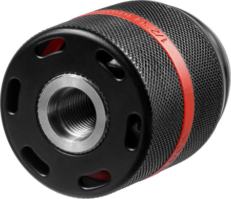 Патрон ударный цельнометаллический быстрозажимной "ПРОФИ" 13 мм, посадочная резьба 1/2", с фиксатором зажима сверла Д 2,0-13мм ЗУБР