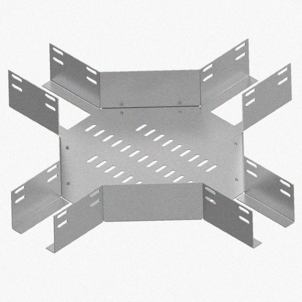 Лоток крестообразный перфорированный КМ 200х80 УТ1,5, оцинкованный лист S1,5