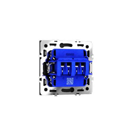 Розетка акустическая встраиваемая Voltum S70 4-местная, (черный матовый)