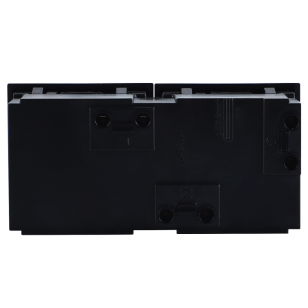 Donel Розетка 2х2К+З нем.ст., 45 гр., с з/ш, черн. (90х45мм), серия (тип) DF6