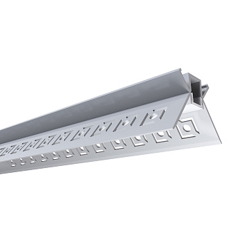 08-46 Профиль алюминиевый для светодиодной ленты, внутренний угол, под штукатурку, серебро, 46х24мм, 2,5м, шир. ленты до 9мм, индивидуальная упаковка 