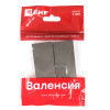 Валенсия Лицевая панель выключателя 2-кл, проходного 10А графит EKF