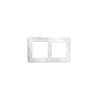 Рамка стеклянная Voltum S70 на 2 поста, (белый, стекло)