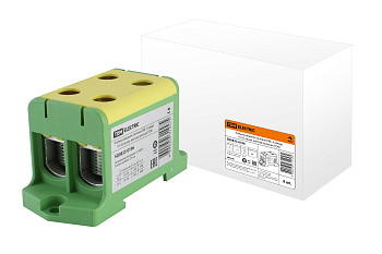 Клемма вводная силовая КВС 4 ввода 16-95 кв.мм. желтая/зеленая TDM