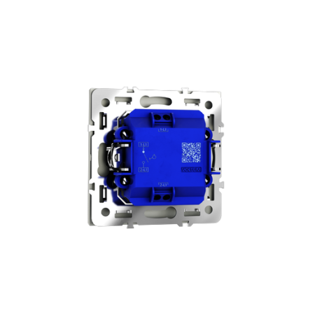 Выключатель с самовозвратом встраиваемый Voltum S70 одноклавишный 10А, (сталь)