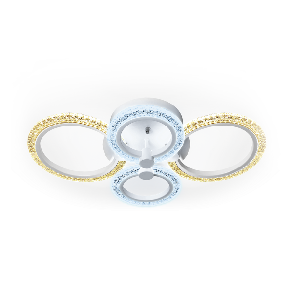 Люстра св/д диммируемая TOMASO 86W(4900 Лм) 2700К+6400К/4200К/6400К+2700К белый Ritter 