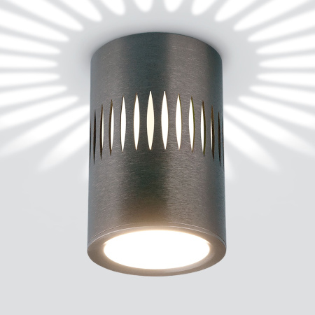 Накладной светодиодный светильник с подсветкой 7Вт 4200К графит IP20 (a053601) Elektrostandard