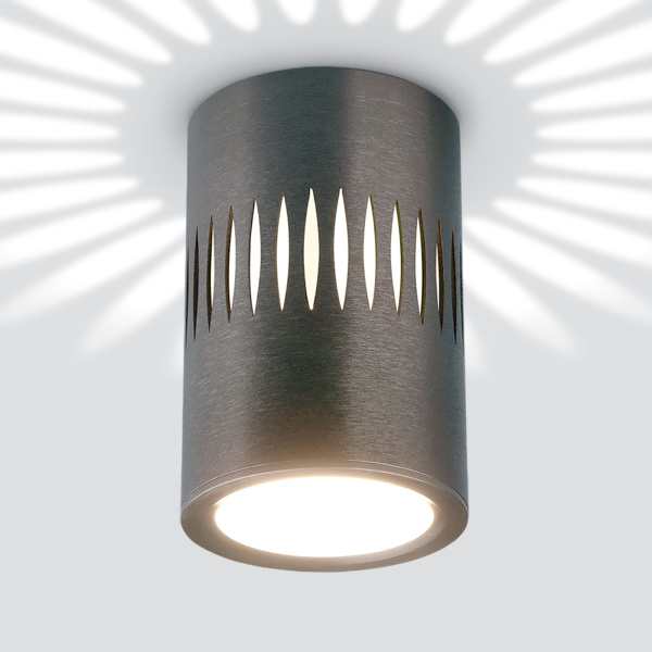 Накладной светодиодный светильник с подсветкой 7Вт 4200К графит IP20 (a053601) Elektrostandard