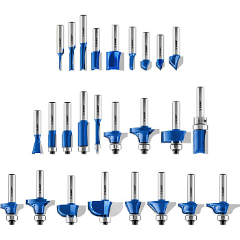 26шт, набор профильных фрез по дереву ЗУБР