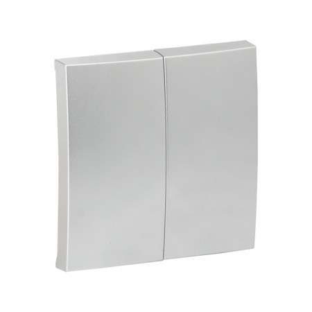 Валенсия Лицевая панель выключателя 2-кл, 10А сталь EKF