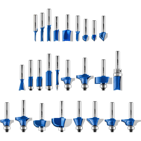 26шт, набор профильных фрез по дереву ЗУБР