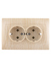 Розетка двойная 2П+З 16А 250В сосна "Лама" TDM