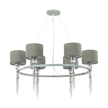 Люстра E27 6*60W 220V SANTIAGO хром,серый LUMION