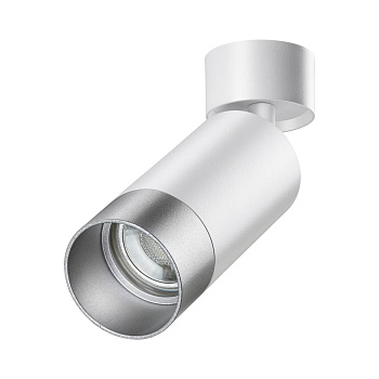 Св-к накл.IP20 GU10 9W 220V SLIM белый/серебро B NOVOTECH