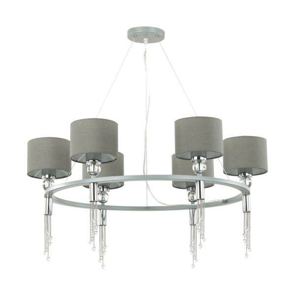 Люстра E27 6*60W 220V SANTIAGO хром,серый LUMION