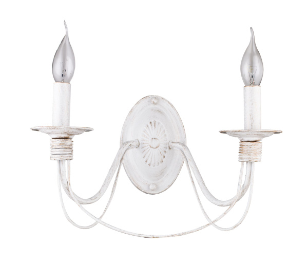 Настенный светильник (бра) 2*E14 60Вт Белый с Золотом IP20 Velia FR2046-WL-02-WG Freya