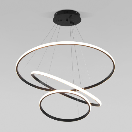 Подвесной светодиодный светильник с ПДУ черный IP20 (90264/3 черный) Eurosvet