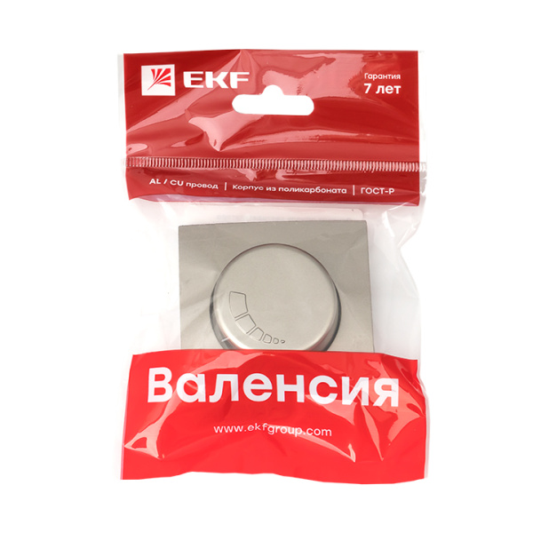 Валенсия Лицевая панель светорегулятора 600W 220В кашемир EKF