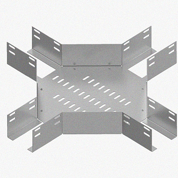Лоток крестообразный перфорированный КМ 400х50 УТ1,5, оцинкованный лист S1,5