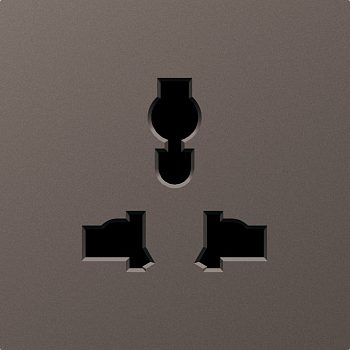 Donel A07 мокко накладка для розетки мультистандарт, со шторками 16A 250 В~,серия DB