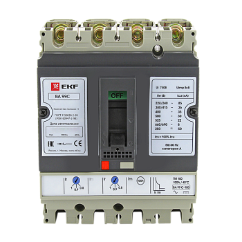 Выключатель автоматический ВА-99C (Compact NS) 100/ 50А 3П+N 36кА EKF PROxima