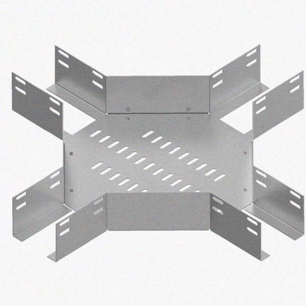 Лоток крестообразный перфорированный КМ 400х50 УТ1,5, оцинкованный лист S1,5