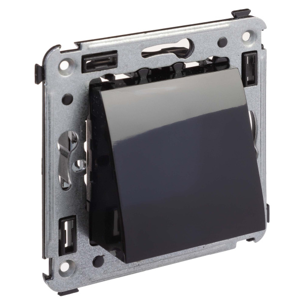 Вывод кабеля из стены "Avanti", "Черный квадрат" DKC