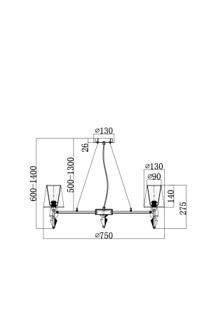 Люстра 6*E14 40Вт Никель IP20 Marseille MOD039PL-06N Maytoni