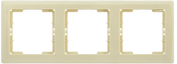 Рамка 3-местная горизонтальная РГ-3-БК BOLERO кремовый IEK