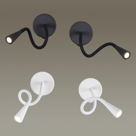 Настен.св-к выкл на базе IP20 LED 3W 270Лм 3000K ODDS белый/металл ODEON LIGHT